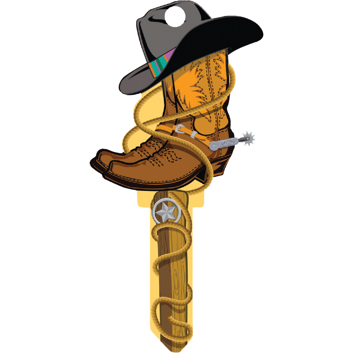 Lucky Line Cowboy Design Decorative House Key, SC1 