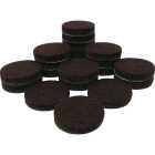 Super Sliders 3/4 In. Round Brown Felt Furniture Pads (20-Piece) Image 2