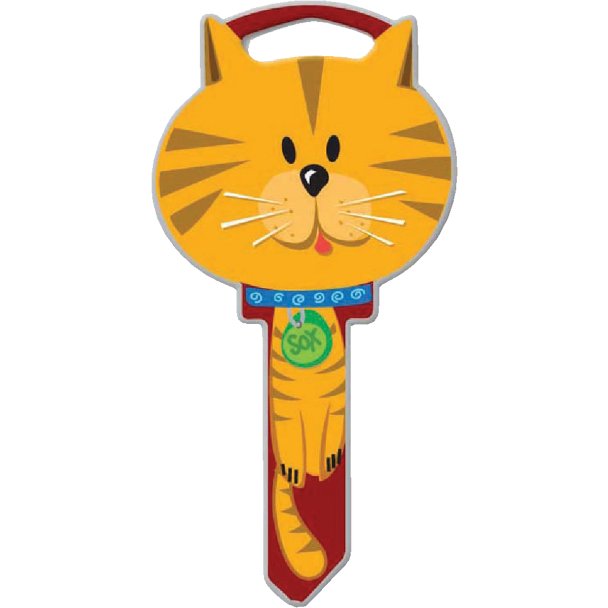 Lucky Line Cat Design Decorative House Key, KW11 