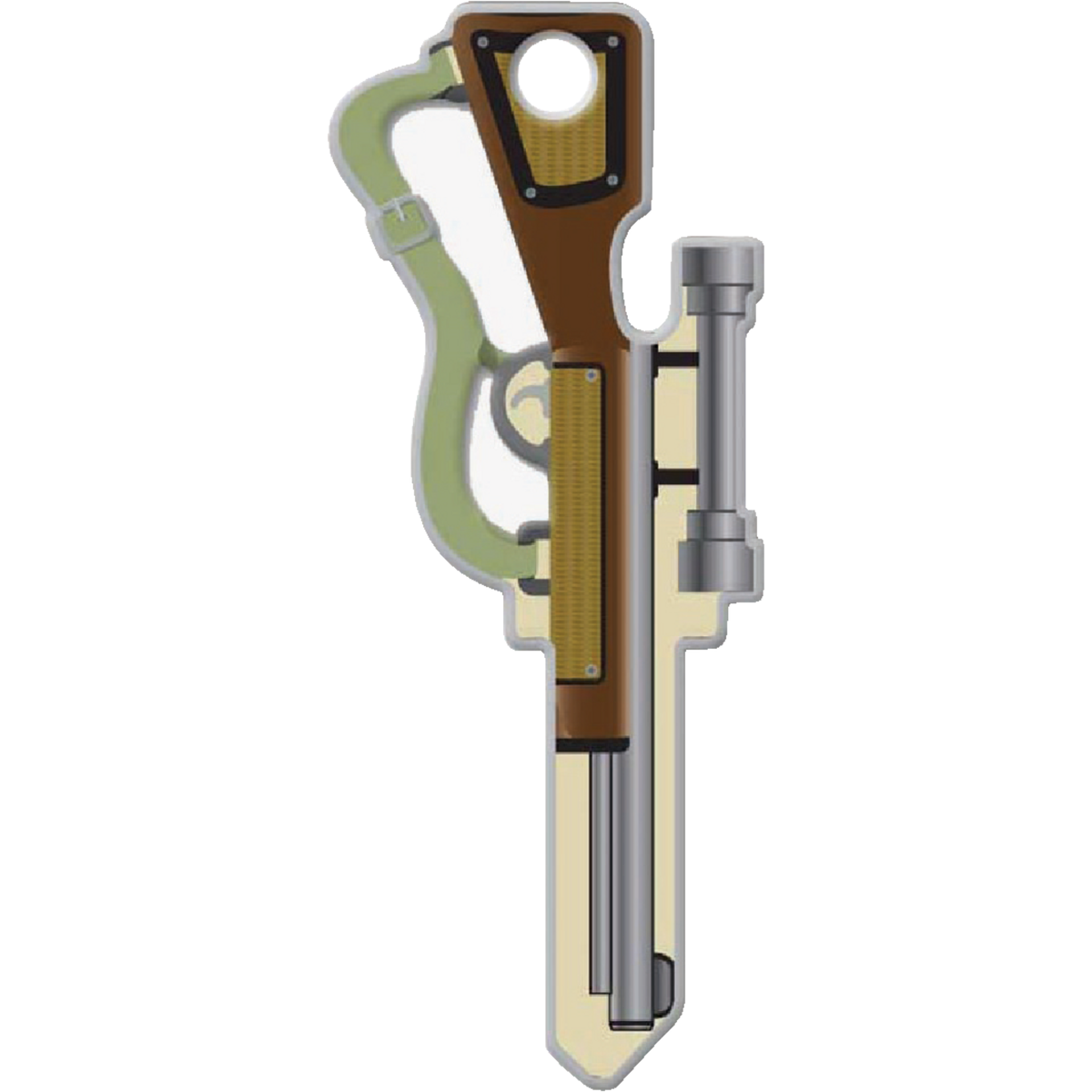 Lucky Line Rifle Design Decorative House Key, KW11 