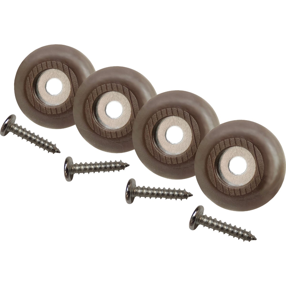 Super Sliders 1 In. Anti-Skid Screw-On Beige Furniture Pad (4-Piece) Image 2