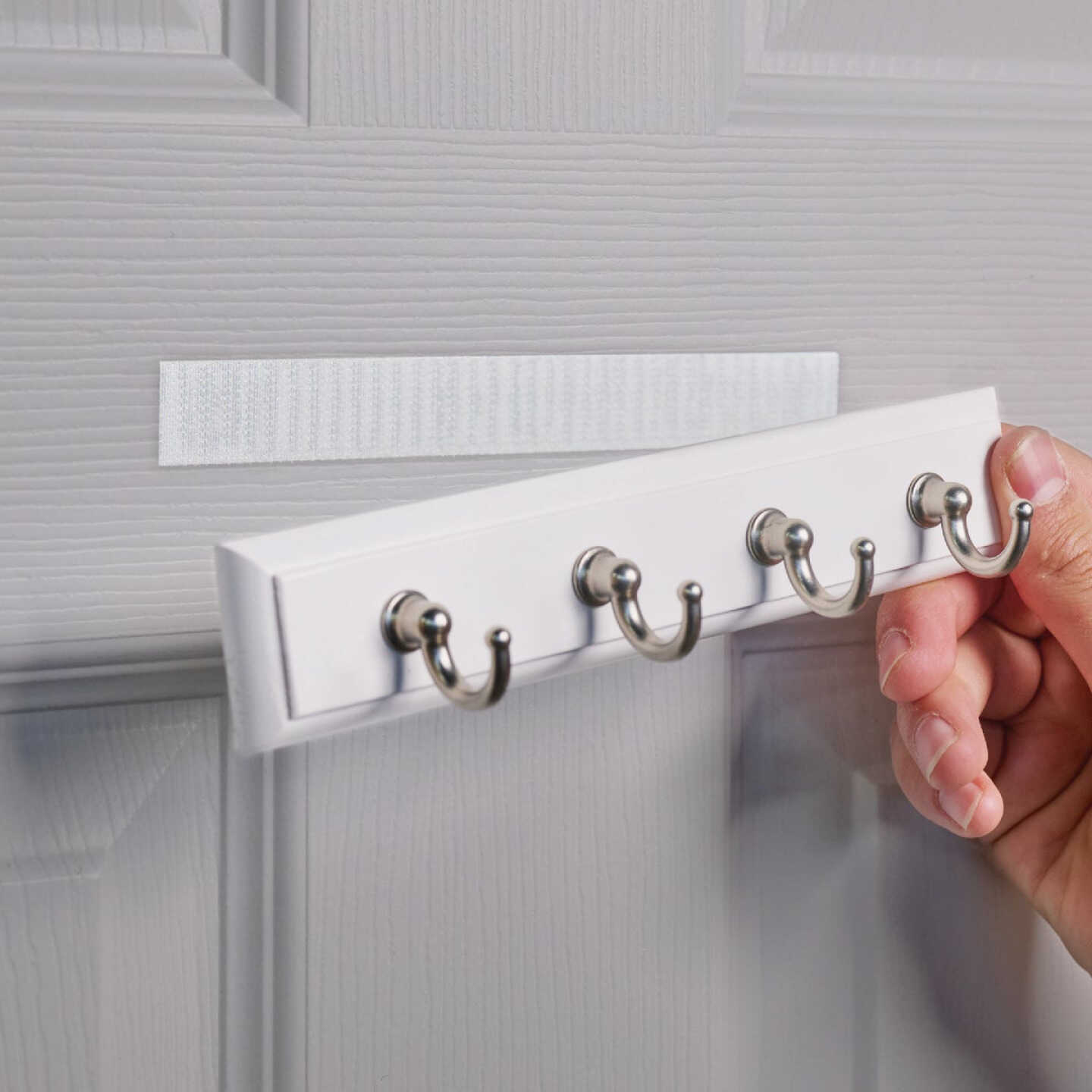 Wrap-It Storage Stick 'Em 3/4 In. x 5 Ft. White Hook & Loop Roll Image 4