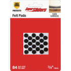Super Sliders 3/8 In. Round Brown Felt Furniture Pads (84-Piece) Image 1