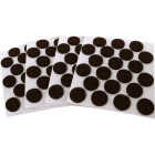 Super Sliders 3/8 In. Round Brown Felt Furniture Pads (84-Piece) Image 2