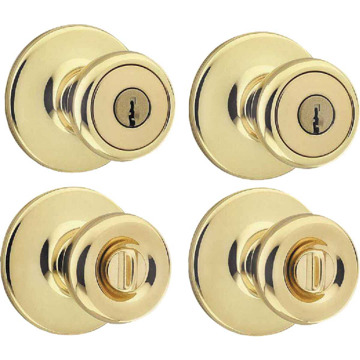 Kwikset Polished Brass Door Knob Combo Image 1