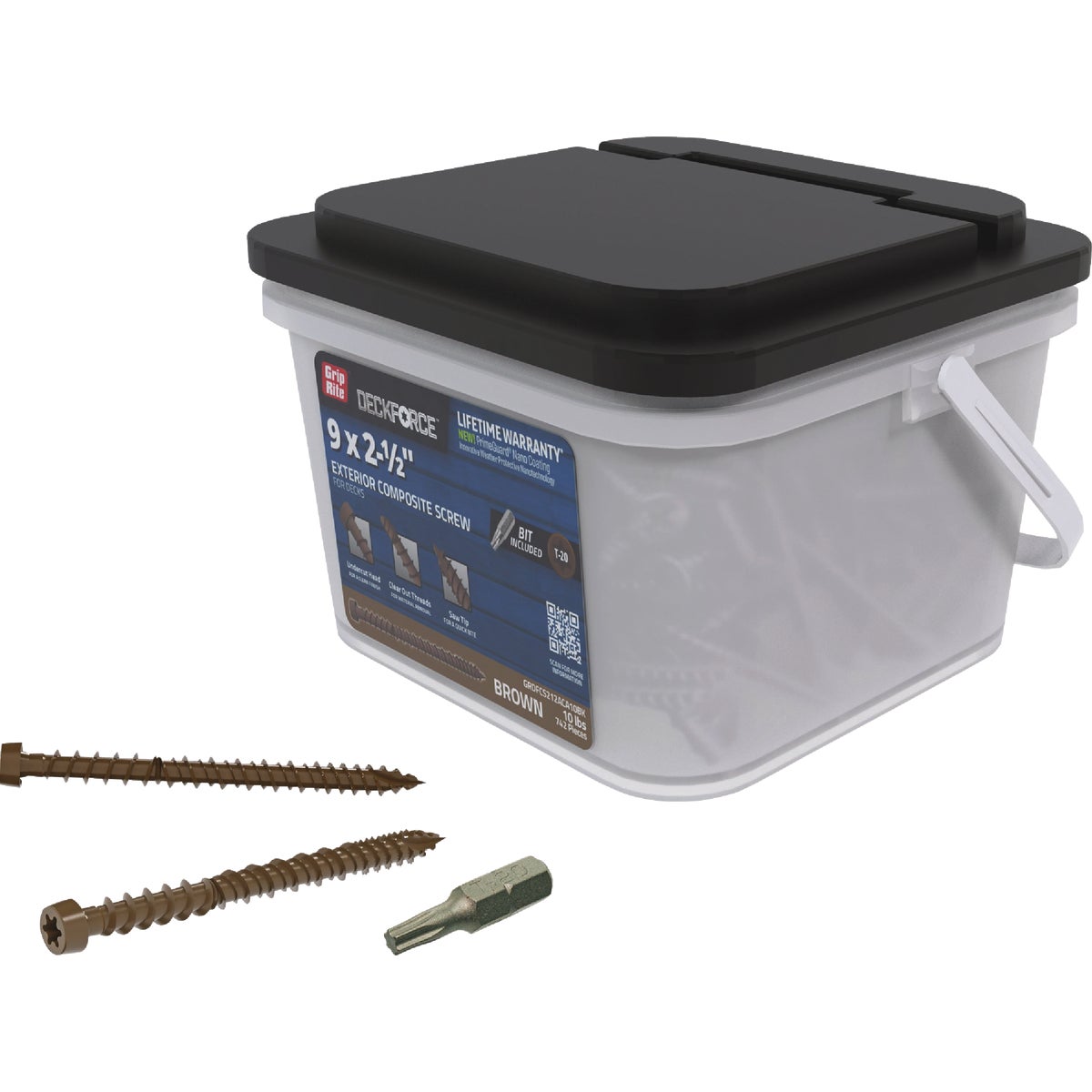 Grip-Rite DeckForce 2-1/2 In. Composite Acacia Deck Screw (10BK) Image 2