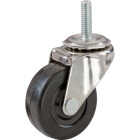 Shepherd Hardware 3 In. Rubber Swivel Caster with Threaded Stem Image 1