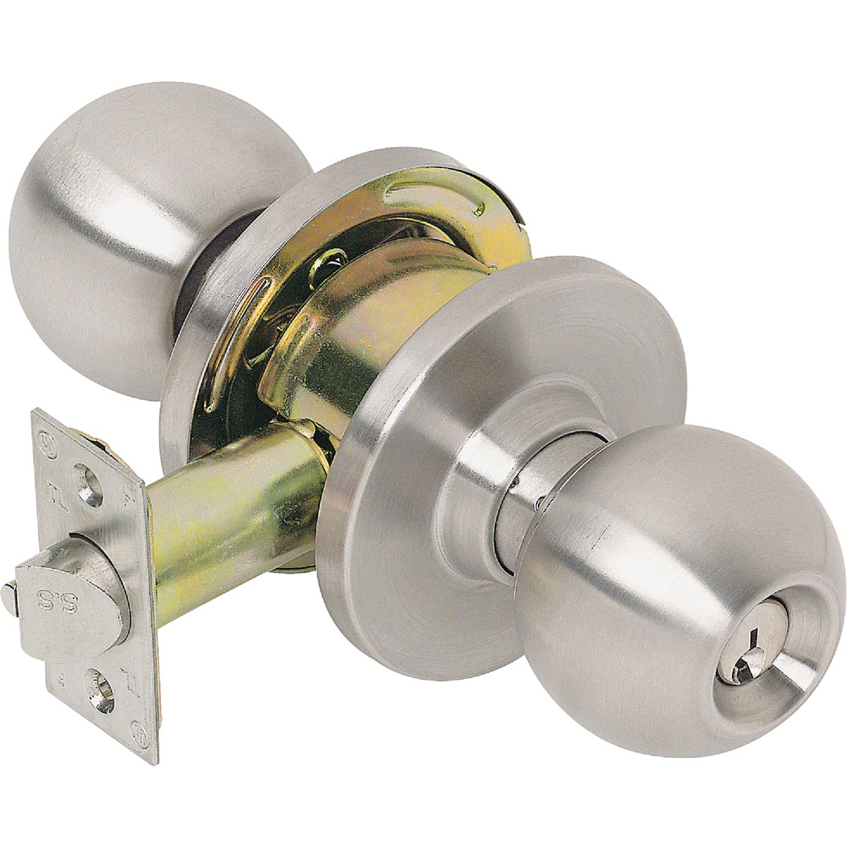 Tell Satin Stainless Steel Entry Door Knob  Image 1