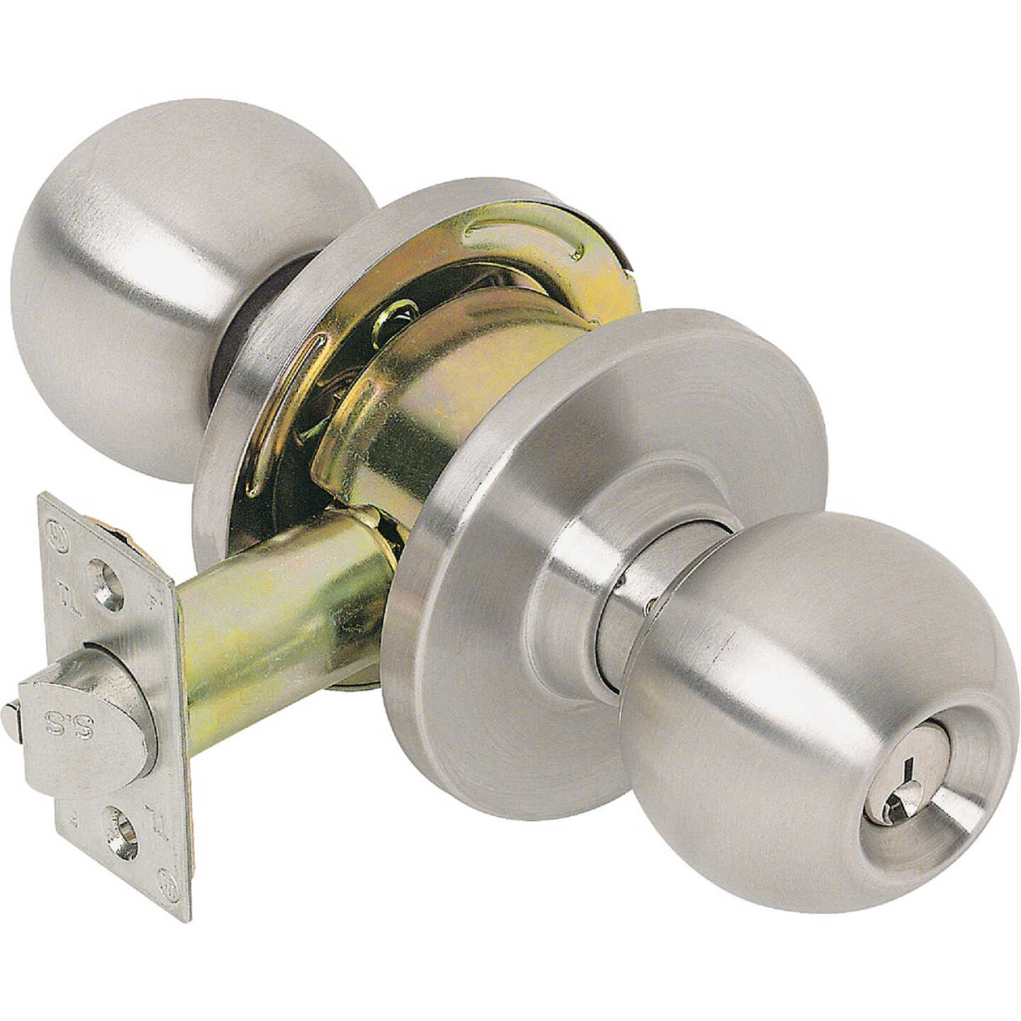 Tell Satin Stainless Steel Entry Door Knob Image 1