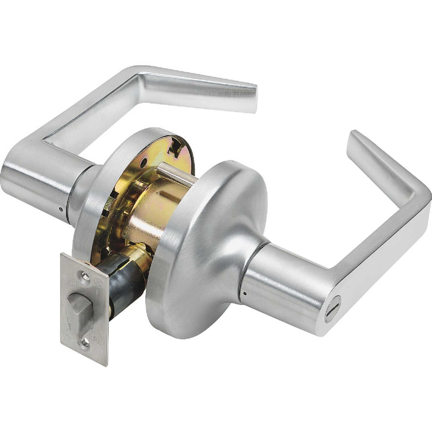 Tell Satin Chrome Privacy Door Lever Image 1