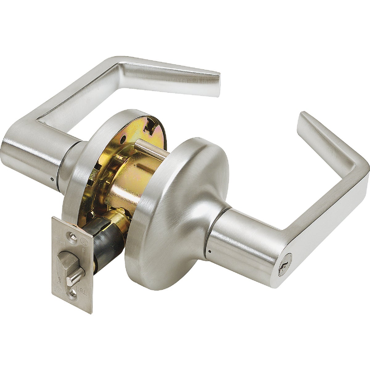 Tell Satin Chrome Entry Door Lever  Image 1