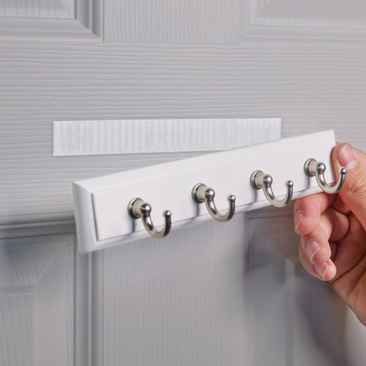 Wrap-It Storage Stick 'Em 3/4 In. x 15 Ft. White Hook & Loop Roll Image 3