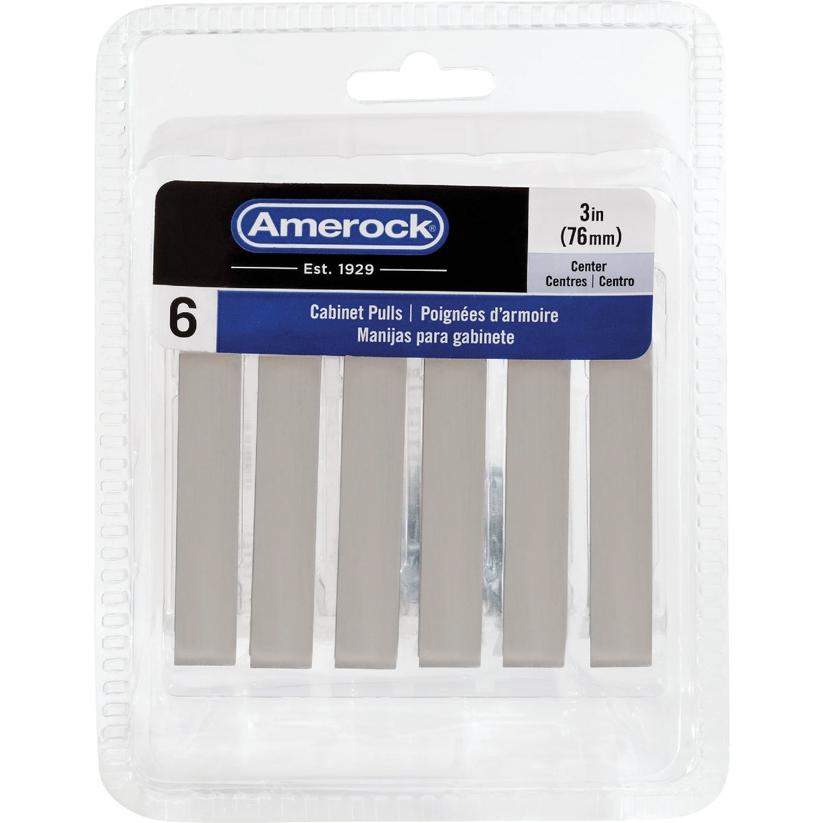 Amerock Evolve 3 In. Satin Nickel Cabinet Pull (6-Pack) Image 2