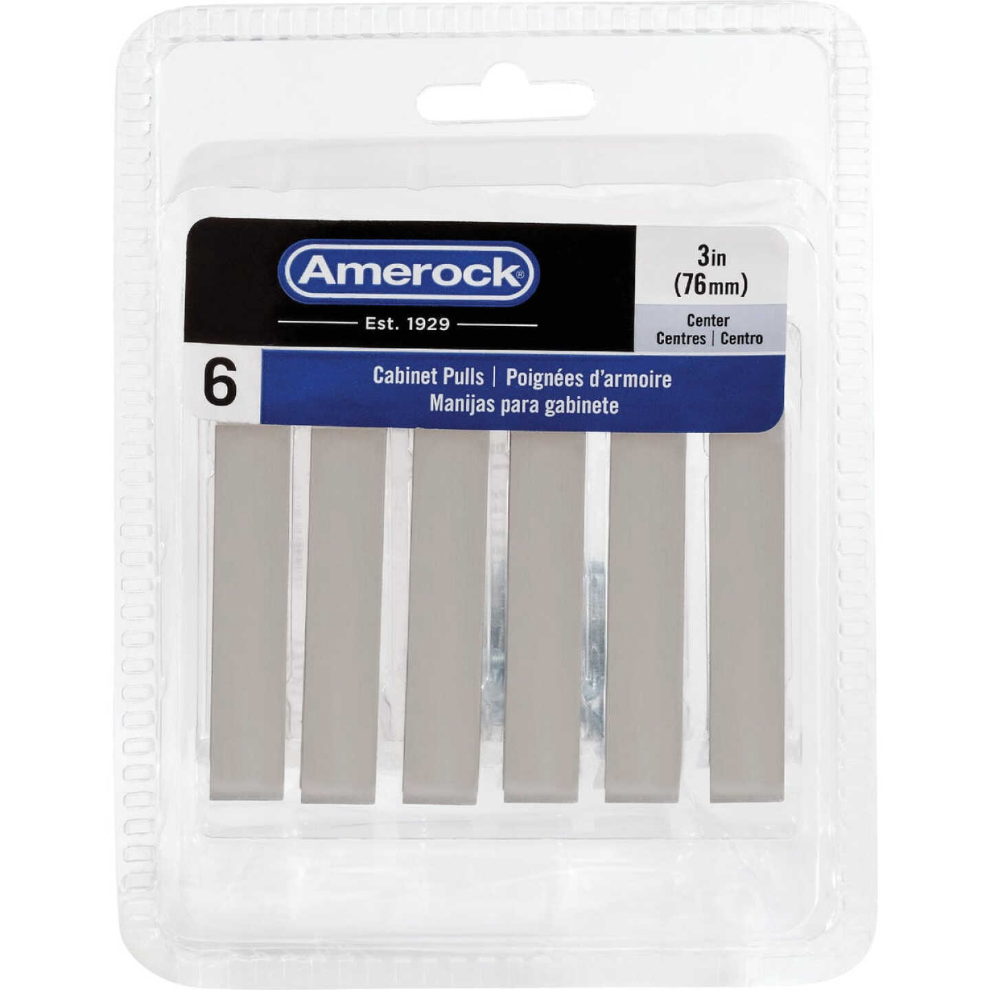 Amerock Evolve 3 In. Satin Nickel Cabinet Pull (6-Pack) Image 2