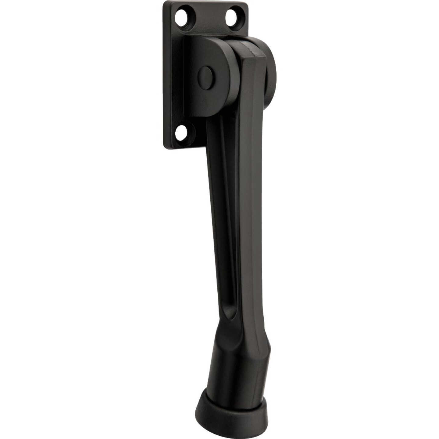 National Hardware 5 In. Matte Black Kickdown Door Stop Image 1
