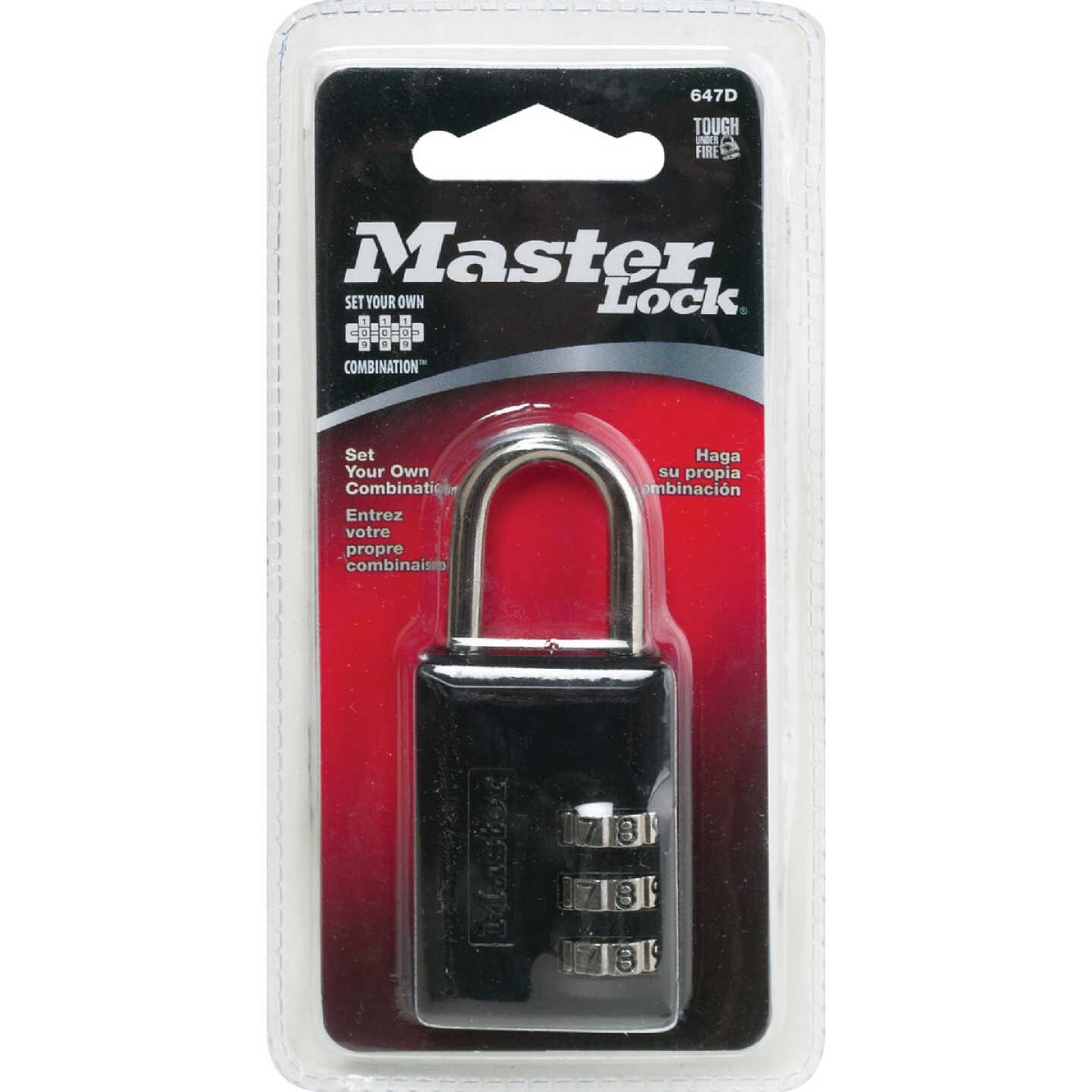 Master Lock 1-3/16 In. W. Resettable Numeric Combination Lock Image 2