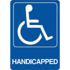 Hy-Ko Deco Series Heavy-Duty Plastic Sign, Handicapped Image 1