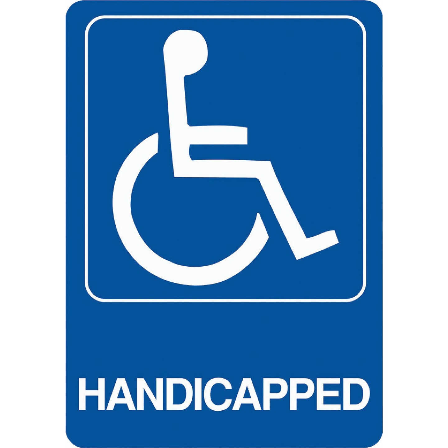 Hy-Ko Deco Series Heavy-Duty Plastic Sign, Handicapped Image 1