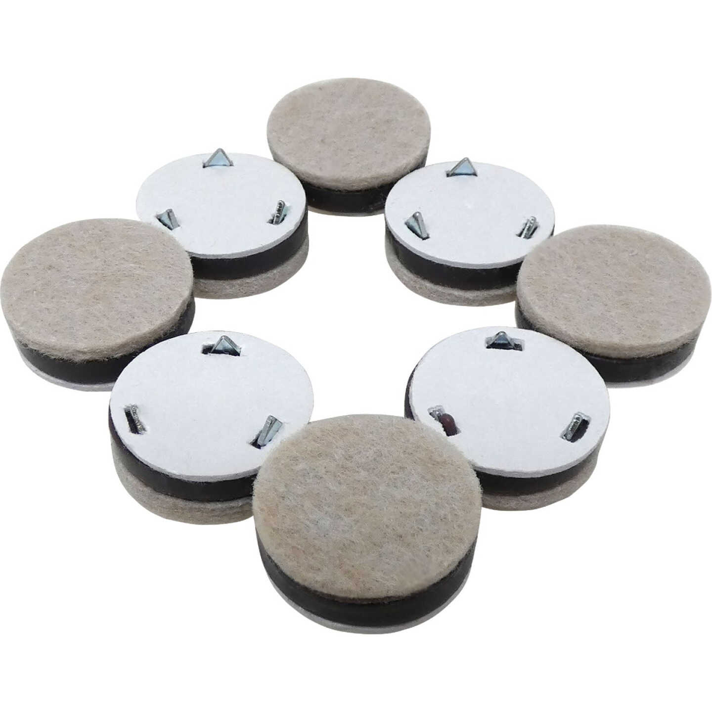Super Sliders 1 In. Tap-On Round Beige Felt Furniture Pads (8-Piece) Image 2