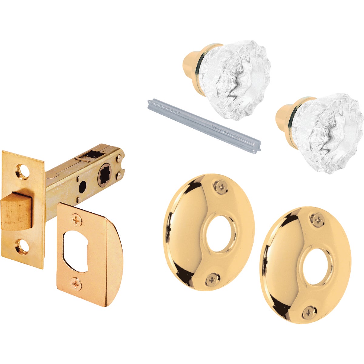 Defender Security Glass Knob Passage Door Latch Set