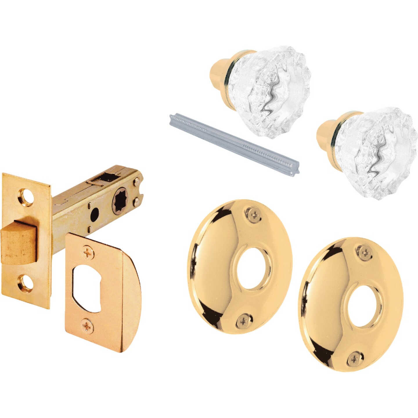 Defender Security Glass Knob Passage Door Latch Set Image 1