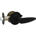 Steel Pro Matte Black Straight Privacy Door Lever Image 3