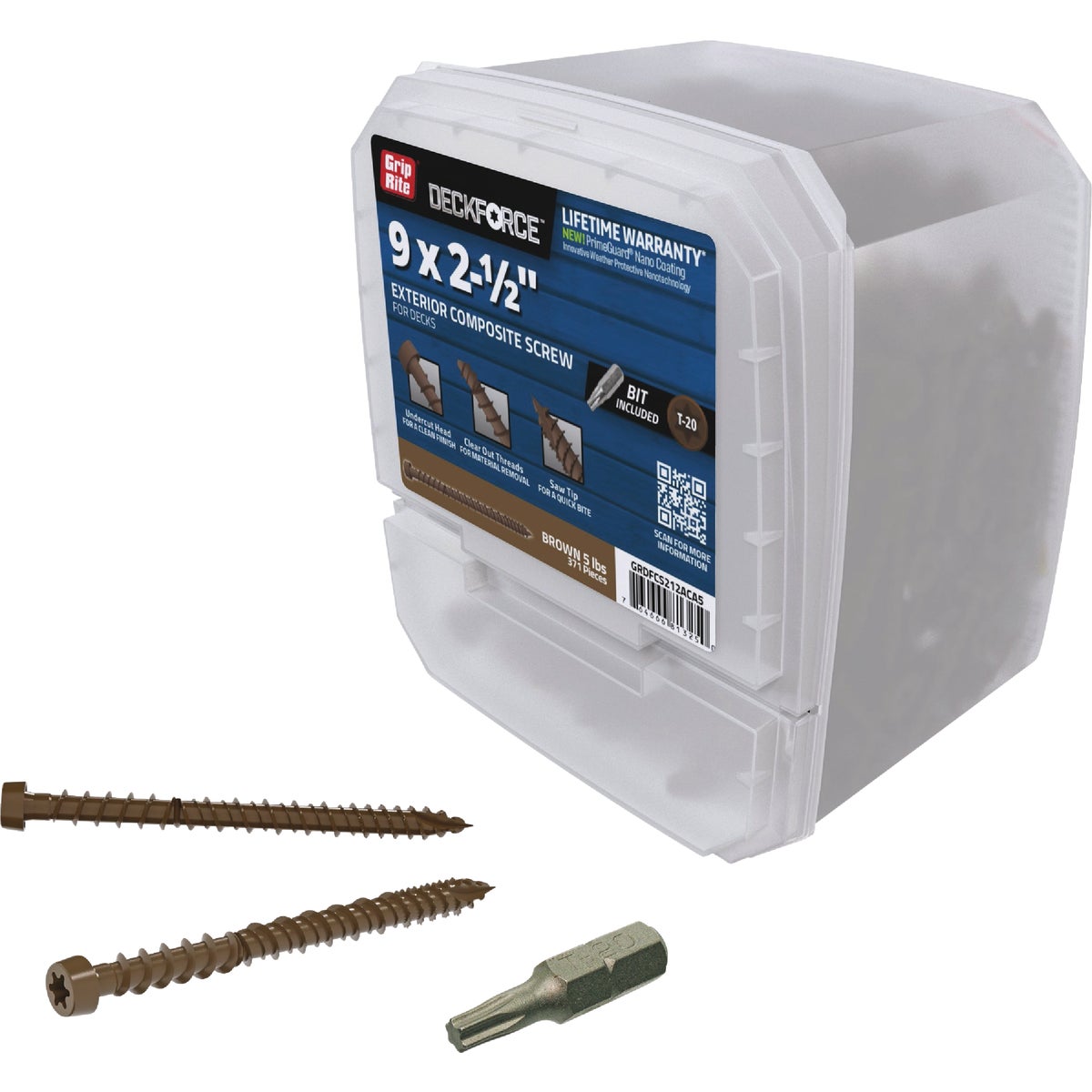 Grip-Rite DeckForce 2-1/2 In. Composite Acacia Deck Screw (5 Lb.) Image 2