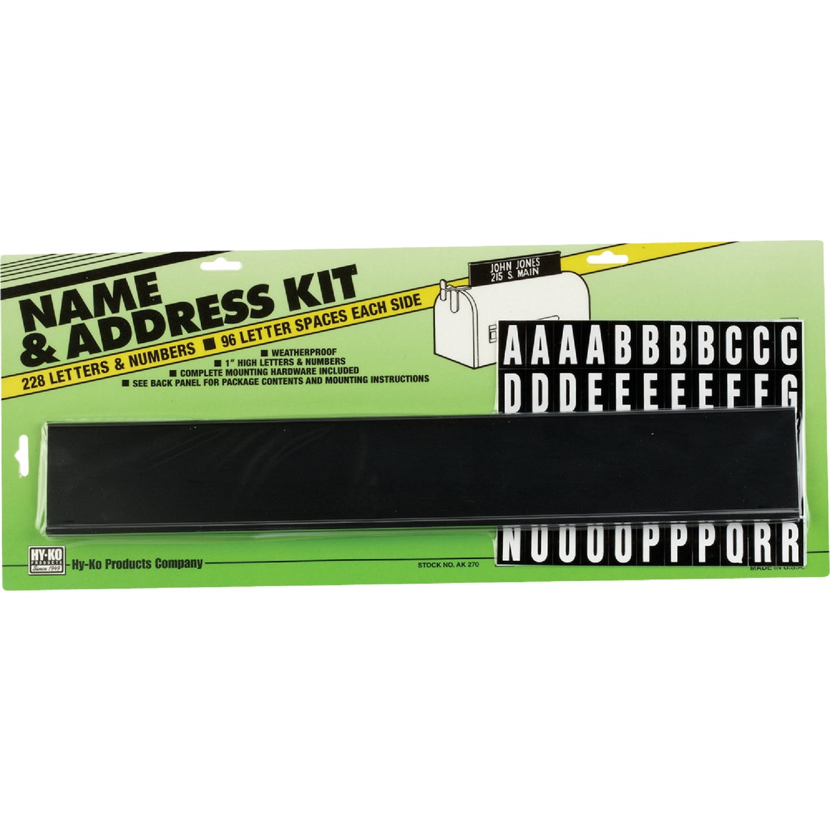 Midwest Fastener Hy-Ko Mailbox Name And Address Kit Image 2