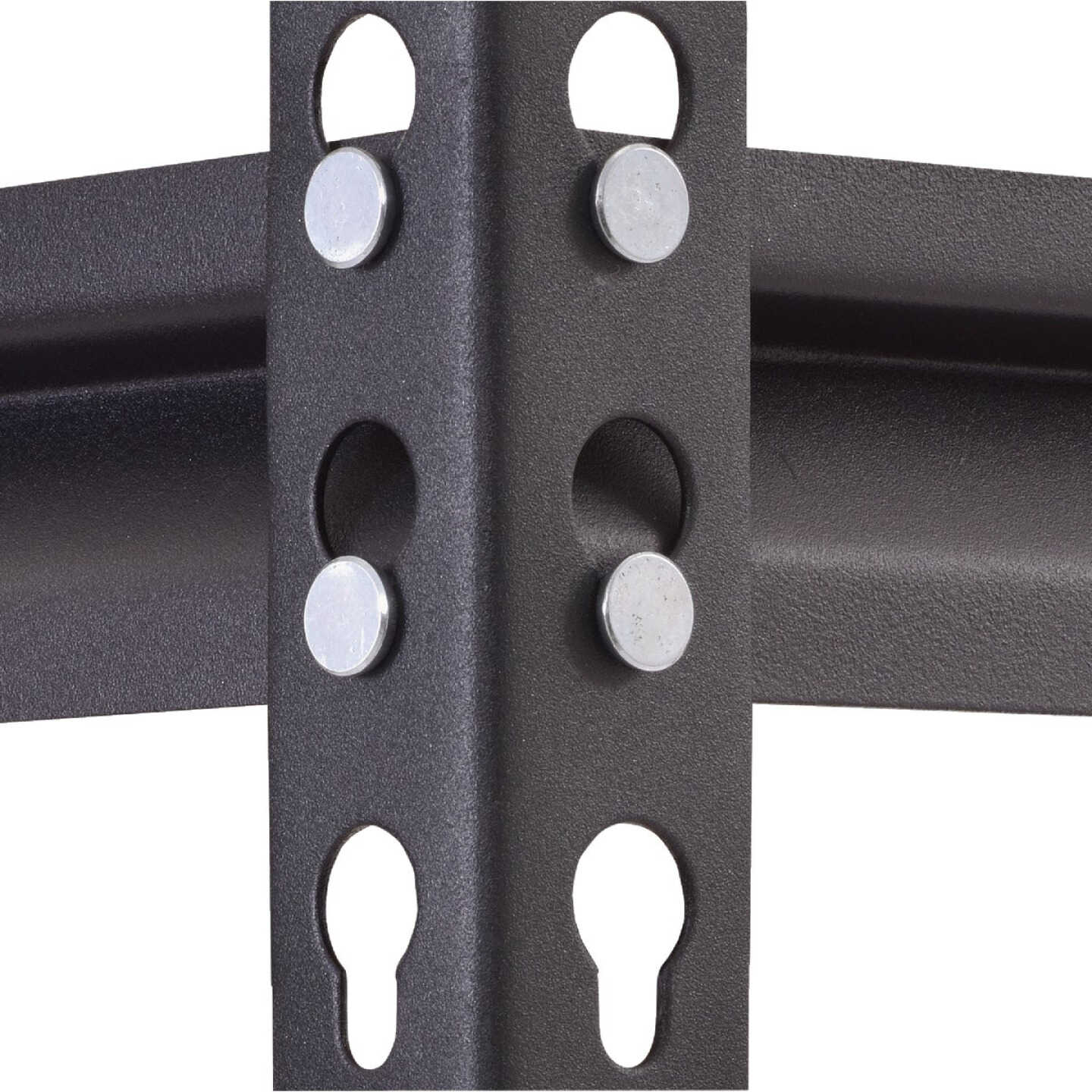 Muscle Rack 36 In. x 18 In. x 72 In. 5-Tier Black Shelving Unit Image 6