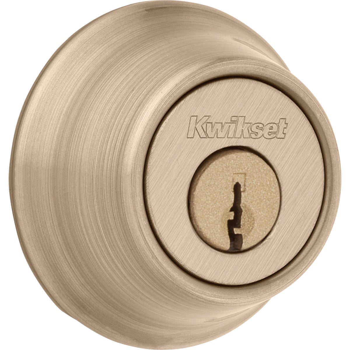 Kwikset 665 Deadbolt, Keyed Both Sides, in Antique Brass