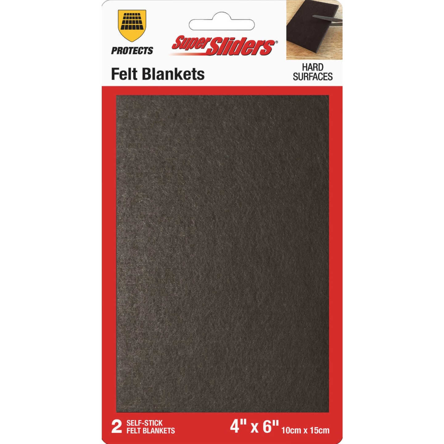 Super Sliders 4 In. x 6 In. Brown Felt Blanket (2-Piece) Image 1