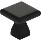KasaWare 1 In. Diameter Matte Black Flared Foot Square Knob (10-Pack) Image 1