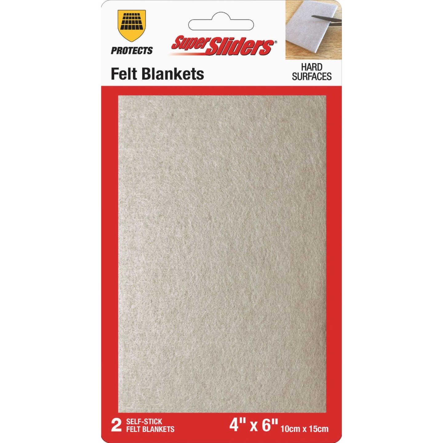 Super Sliders 4 In. x 6 In. Beige Blanket (2-Piece) Image 1