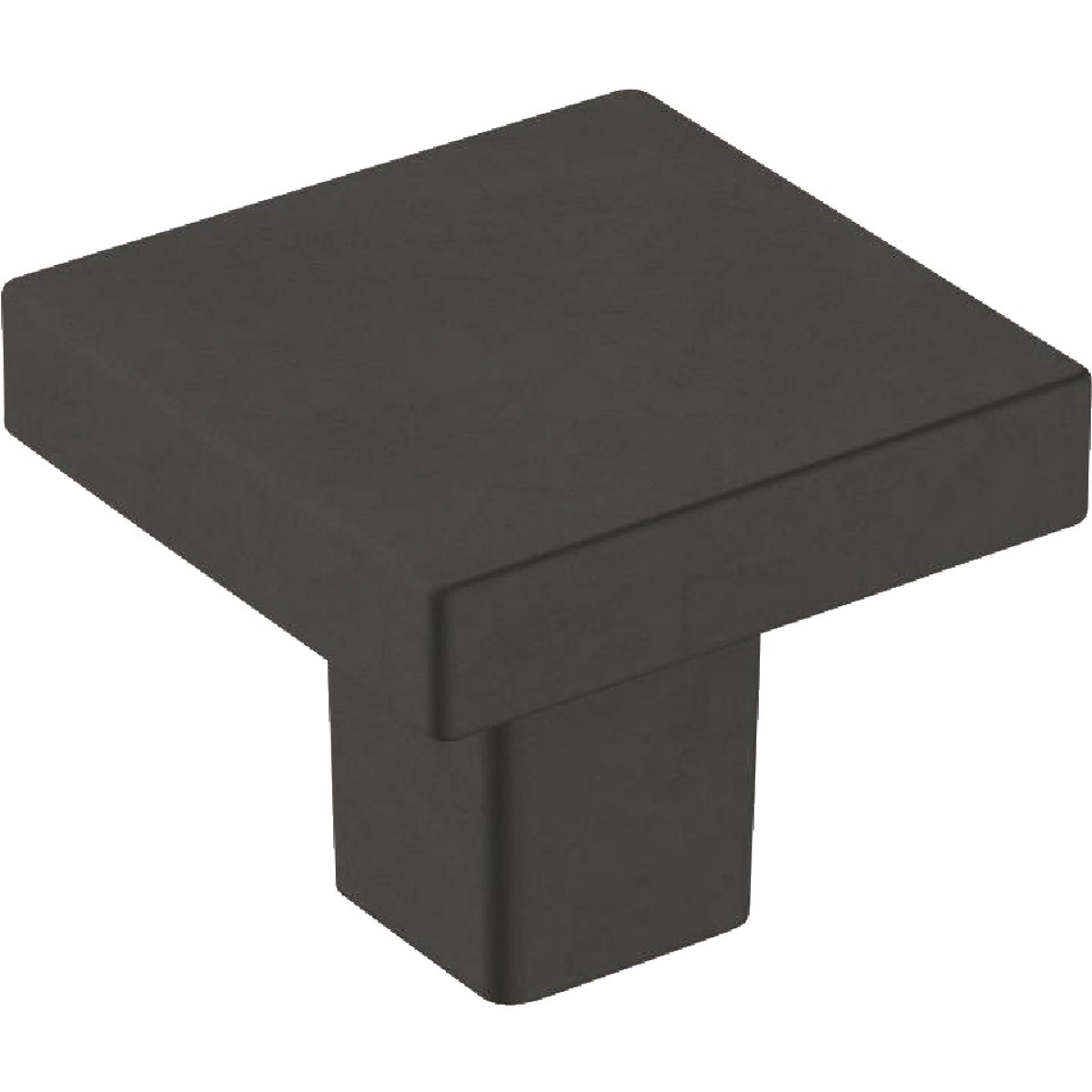 Amerock Monument 1.1875 In. Square Matte Black Cabinet Knob (6-Pack)