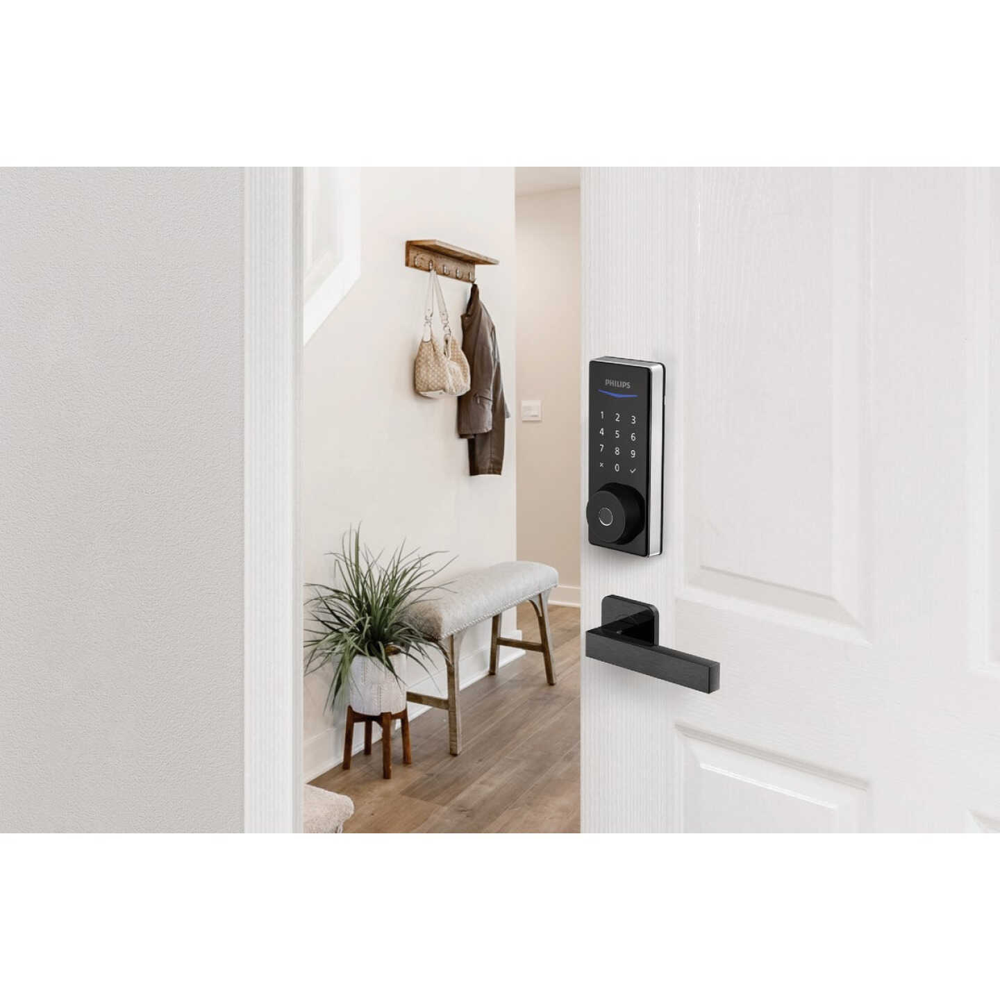 Philips Smart Lock Electronic Deadbolt, Satin Nickel Image 2