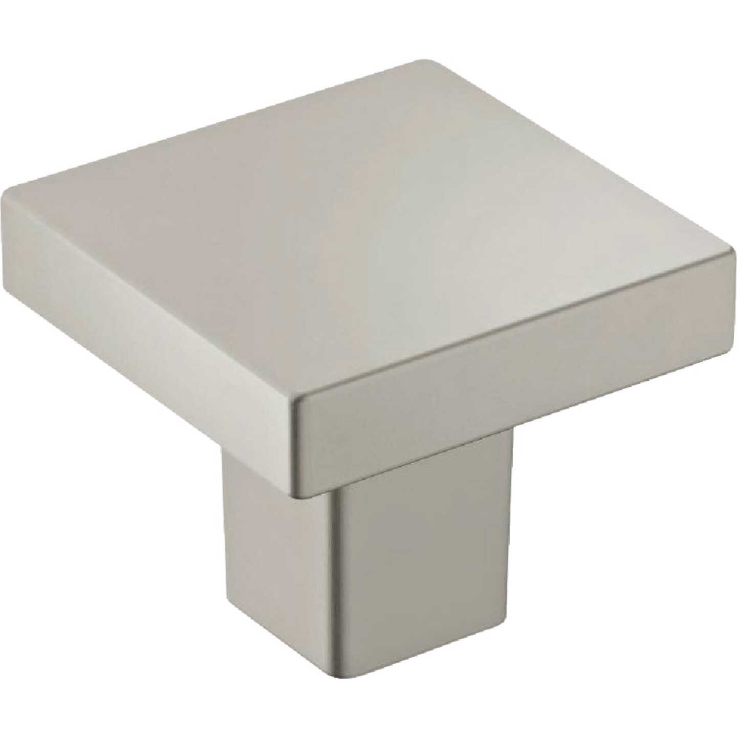 Amerock Monument 1.1875 In. Square Satin Nickel Cabinet Knob (6-Pack) Image 1
