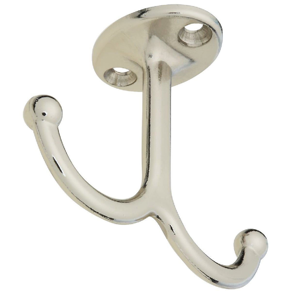 National Hardware Nickel Undershelf Wardrobe Hook, 2 per Card
