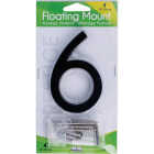 Hy-Ko 4 In. Black Floating Mount Number 6 Image 1