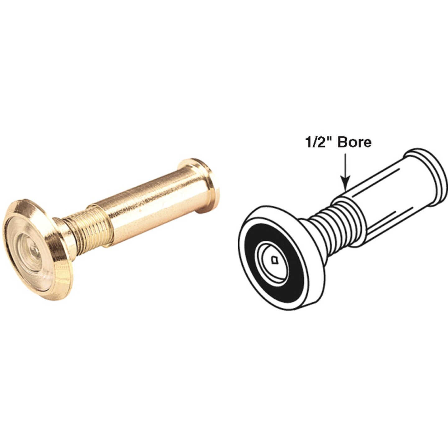 Defender Security Brass Wide Angle Door Viewer Image 1