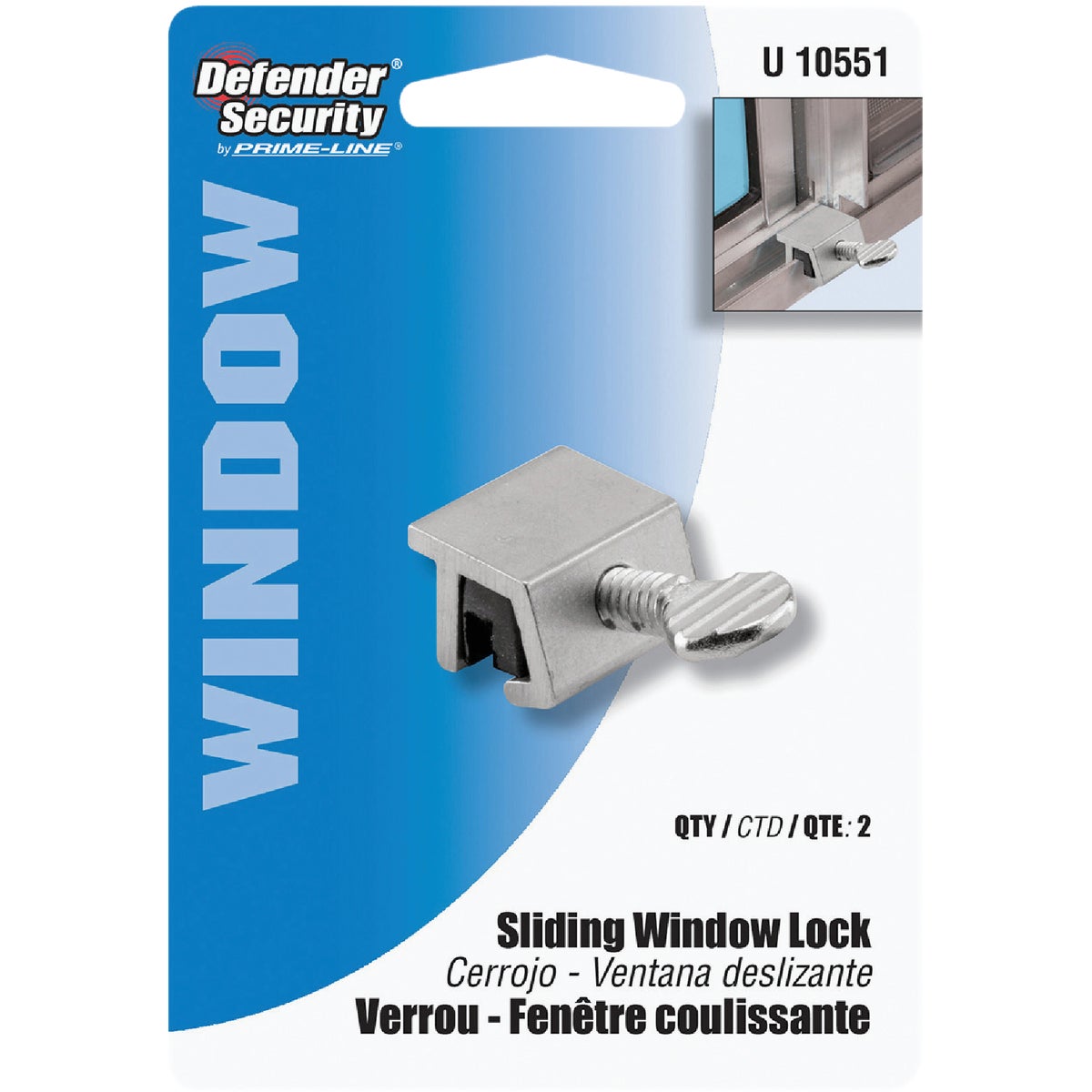 Defender Security Sliding Window Lock (2 Count) Image 2
