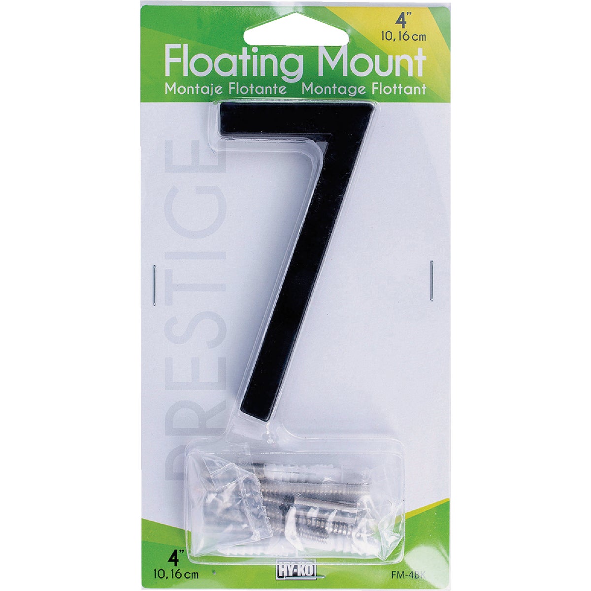 Hy-Ko 4 In. Black Floating Mount Number 7 Image 1