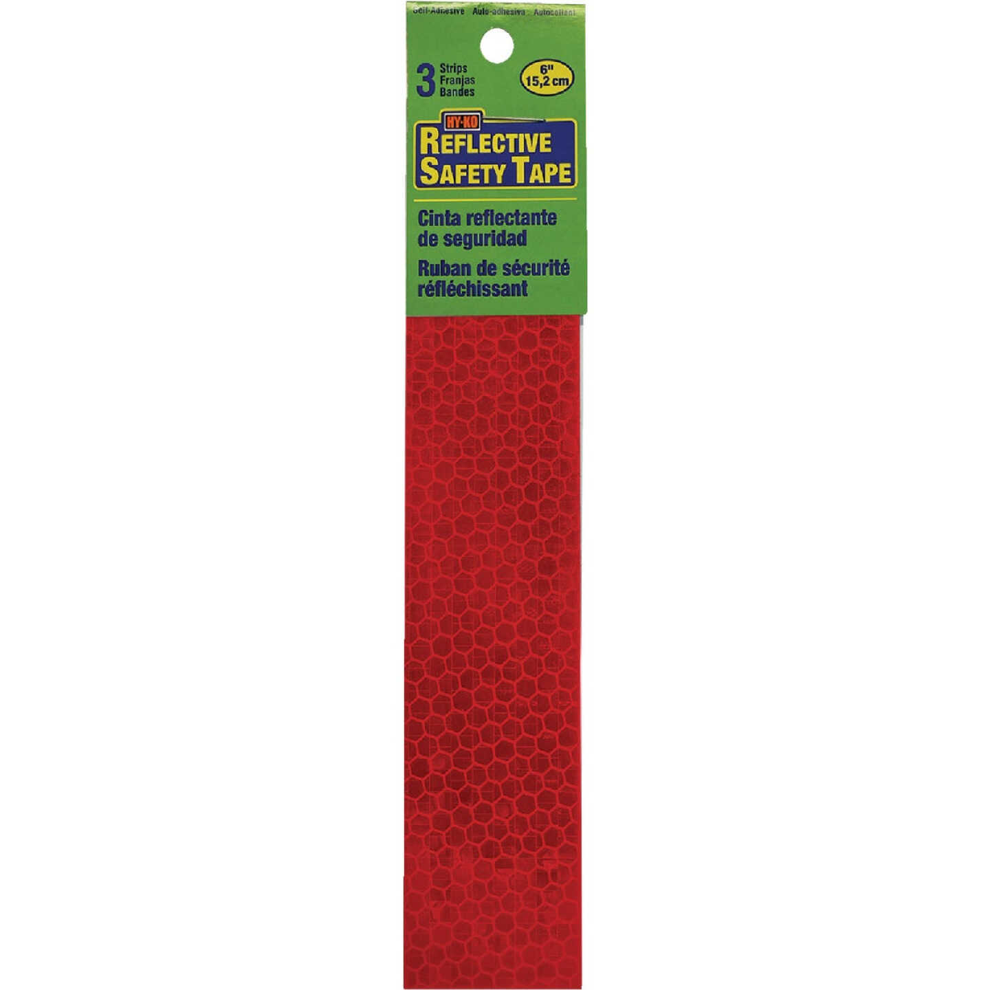 Hy-Ko 1 In. x 6 In. Red Reflective Safety Tape Strips (3-Count) Image 2