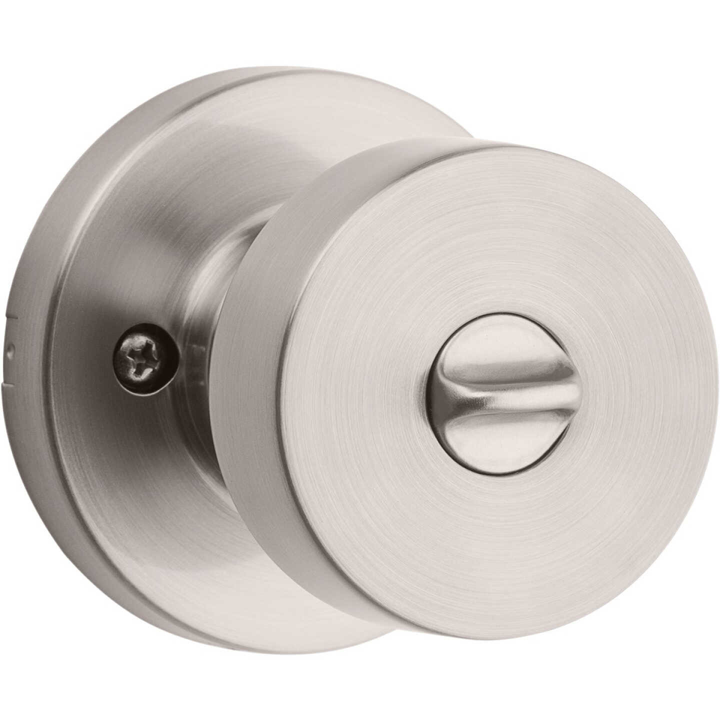 Kwikset Pismo Contemporary Satin Nickel Privacy Knob Image 1