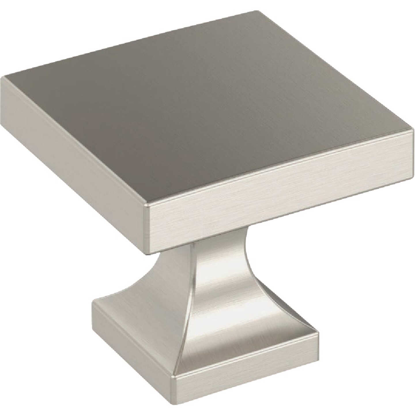 Amerock Pedestal 1.0625 In. Square Satin Nickel Knob Image 1