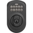 Schlage Plymouth Matte Black Electronic Lock Keypad Deadbolt Image 1