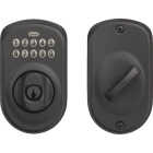Schlage Plymouth Matte Black Electronic Lock Keypad Deadbolt Image 4