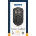 Schlage Plymouth Matte Black Electronic Lock Keypad Deadbolt Image 2
