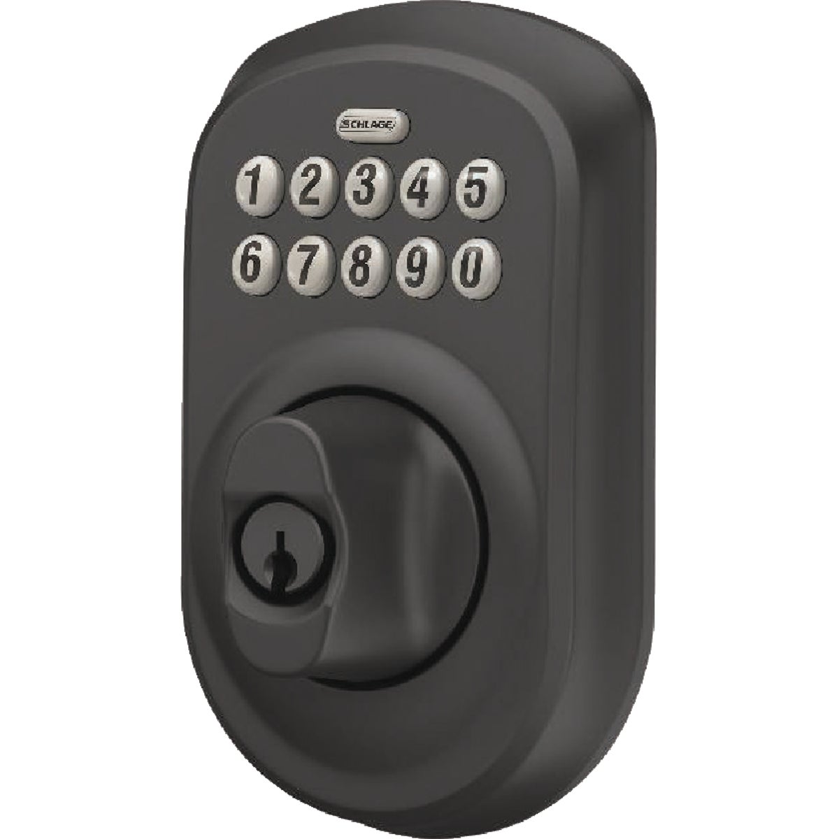 Schlage Plymouth Matte Black Electronic Lock Keypad Deadbolt Image 3