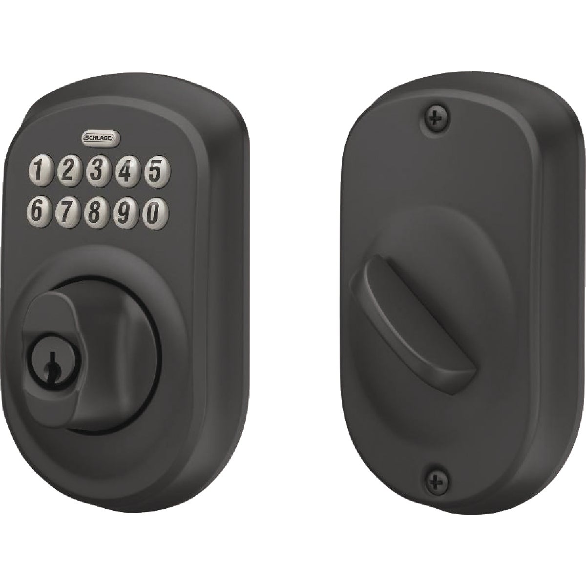 Schlage Plymouth Matte Black Electronic Lock Keypad Deadbolt Image 5