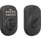 Schlage Plymouth Matte Black Electronic Lock Keypad Deadbolt Image 6